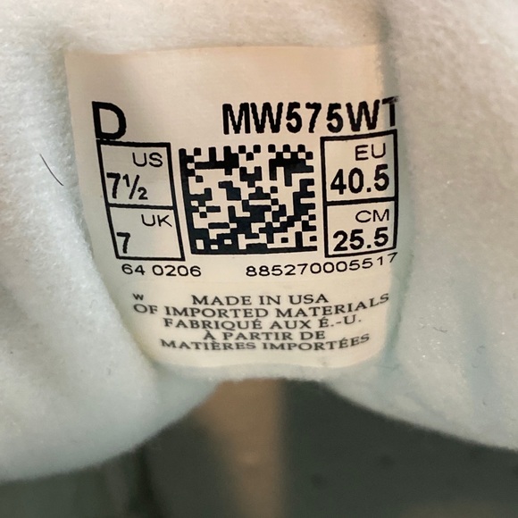 New Balance 575 White Leather Walking Comfort Shoes MW575WT Men's Size 7.5 D - Picture 12 of 12